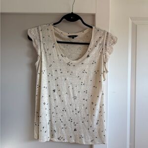 RW&CO. Linen Cream Top